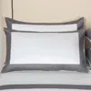 Frette Bold King Sham, King In Milk/black