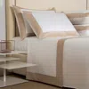 Frette Bold 4-piece Sheet Set In Milk/savage Beige