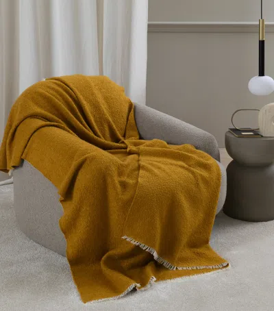 Frette Cashmere Bouclé Throw In Brown