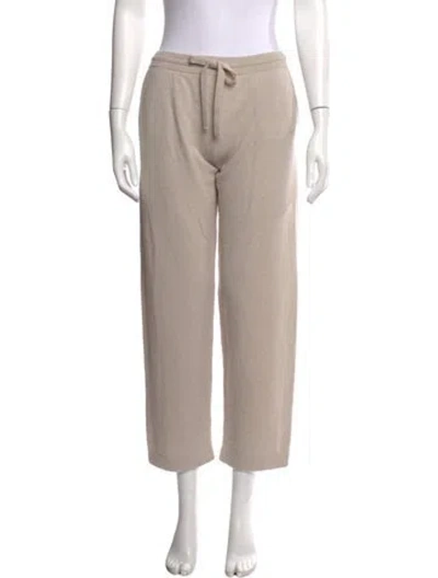 Pre-owned Frette Cashmere Wide Leg Pants In Neutrals