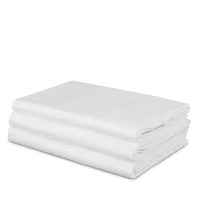 Frette Checkered Sateen Twin Top Sheet In White
