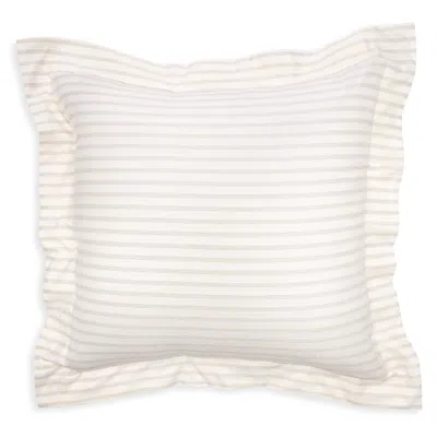 Frette Chevron Pinstripe Euro Sham - Exclusive In White