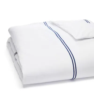 Frette Classic Duvet Cover, Queen In White/navy