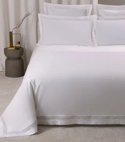 Frette Cotton Balance Lace Queen Duvet Cover In White