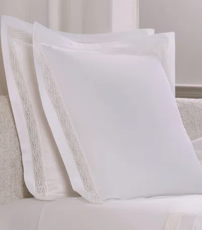 Frette Cotton Balance Lace Square Pillowcase In White