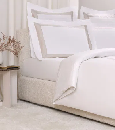 Frette Cotton Breeze Border King Duvet Cover In Gray