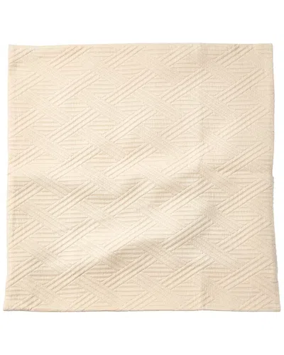 Frette Cotton Geometrics Decorative Cushion In Brown
