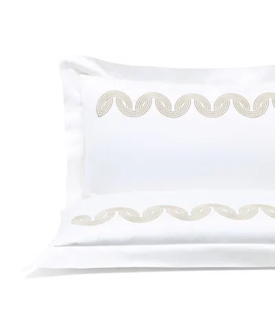 Frette Cotton Grace Avant Garde Embroidery King Pillowcase In White