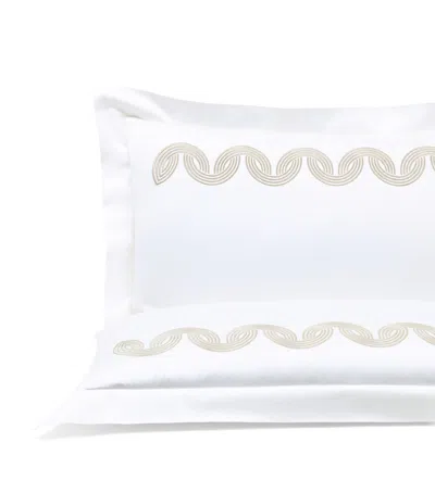 Frette Cotton Grace Avant Garde Embroidery Pillowcase In White