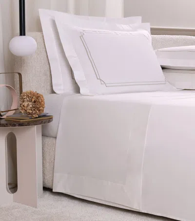 Frette Cotton Layering Embroidery King Sheet Set In Sand