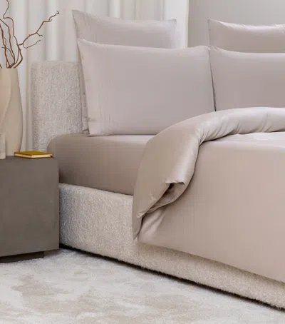 Frette Cotton Lush Ajour King Duvet Cover In Gray