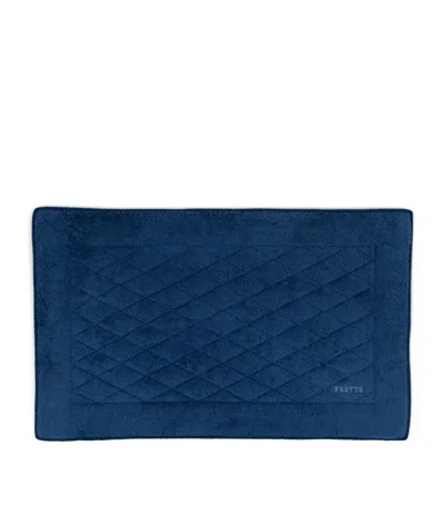 Frette Cotton Unito Bath Mat In Blue