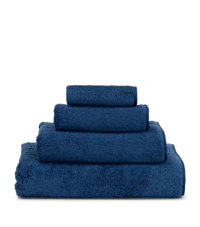 Frette Cotton Unito Bath Sheet In Blue