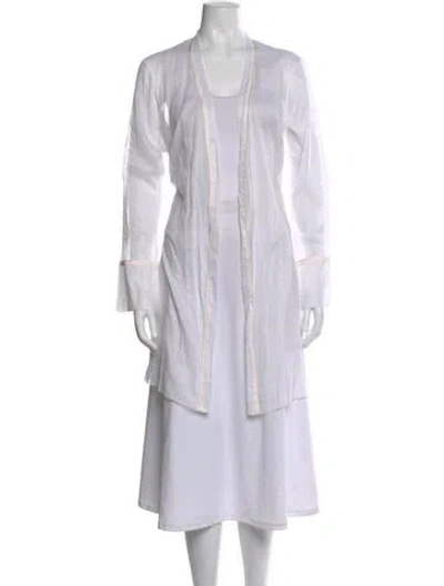 Pre-owned Frette Crew Neck Long Sleeve Top In White
