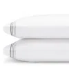 Frette Cruise King Pillowcase, Pair - Exclusive In White/slate Gray