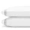 Frette Cruise Standard Pillowcase, Pair - Exclusive In White/slate Gray