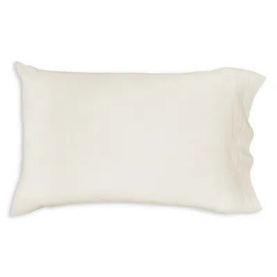 Frette Essentials Doppio Ajour Standard Pillowcase In Milk