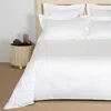 Frette Essentials Doppio Ajour Queen Duvet Cover In Milk
