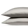 Frette Essentials Single Ajour King Pillowcase, Pair In Gray Cliff