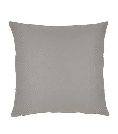 Frette Herringbone Cushion Cover In Grey