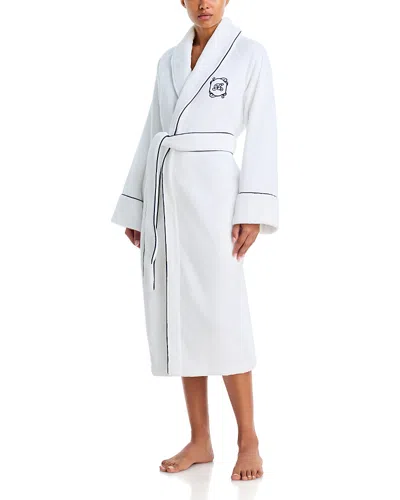 Frette Hotel Bloomingdale's Continental Velour Robe - Exclusive In White-blue