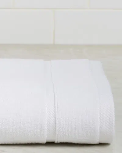 Frette Lanes Border White Bath Towel