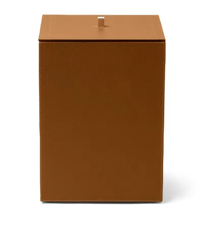 Frette Leather Otello Storage Box In Brown