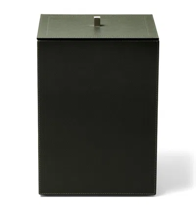 Frette Leather Otello Storage Box In Green