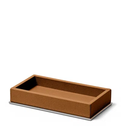 Frette Leather Otello Valet Tray In Brown