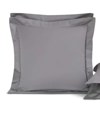 Frette Leisure Sateen Oxford Square Pillowcase In Gray