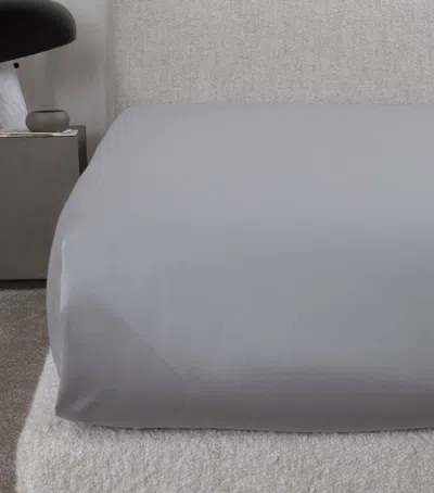 Frette Leisure Sateen Super King Fitted Sheet In Gray