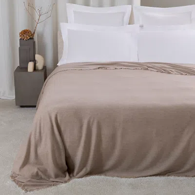 Frette Lightness Bed Blanket In Brown