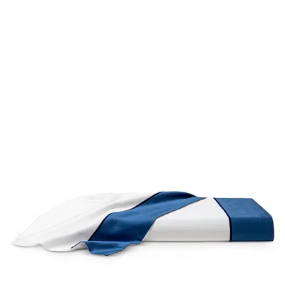 Frette Linear Duvet Cover, Queen In Milk/nautical Blue