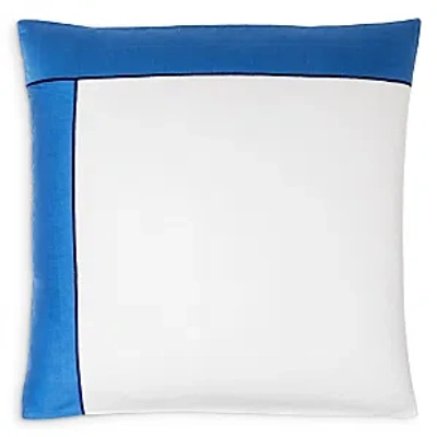 Frette Linear Euro Sham, Pair In Milk/nautical Blue
