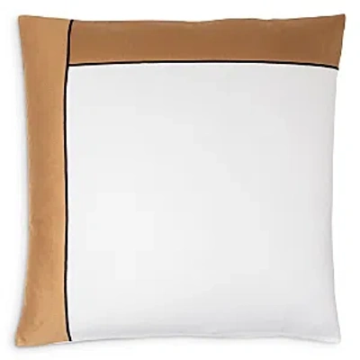 Frette Linear Euro Sham, Pair In Milk/teak