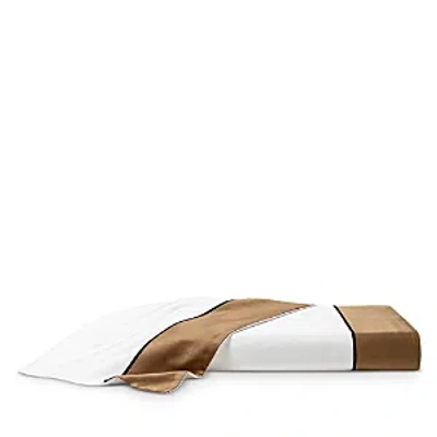 Frette Linear Sheet Set, King In Milk/teak