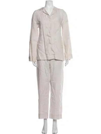 Pre-owned Frette Linen Pant Set In Neutrals