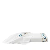 Frette Links Embroidery Cotton Duvet Cover, Queen In Beige