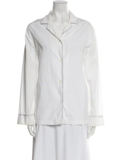 Pre-owned Frette Long Sleeve Button-up Top In Neutral