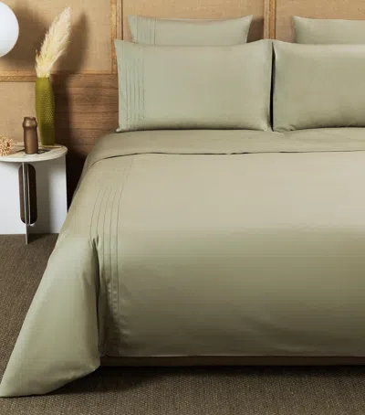 Frette Lush Ajour Super King Oxford Duvet Cover In Green