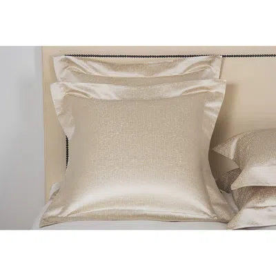 Frette Lux Glowing Weave Euro Sham In Milk