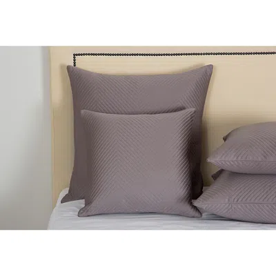 Frette Lux Herringbone Euro Sham In Grey
