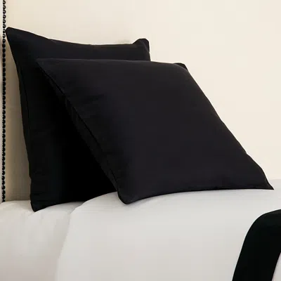 Frette Lux Passepartout Decorative Pillow, 20 X 20 In Black