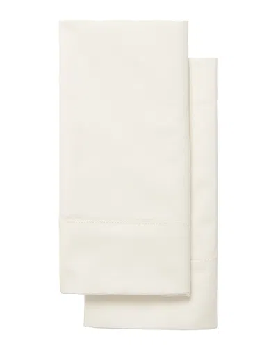 FRETTE FRETTE LUX PERCALE IVORY PILLOWCASE PAIR