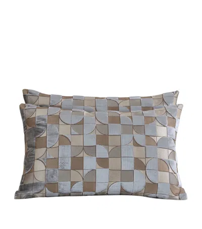Frette Luxury Avant Garde Cushion Cover In Gray