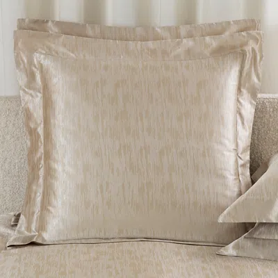 Frette Luxury Sway Jacquard Silk Euro Sham In Gold