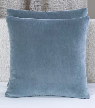 Frette Luxury Velvet Cushion Cover In Blue