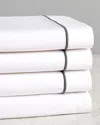 Frette One Bourdon Grey Line Sheet Set In White