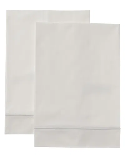 Frette One Bourdon White Pillowcase Set In Nocolor