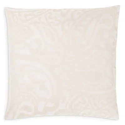 Frette Paisley Jacquard Decorative Pillow, 20 X 20 - Exclusive In White